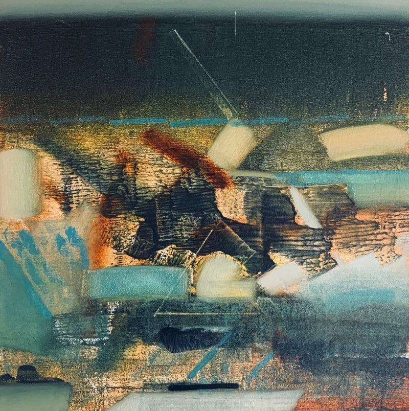 Abstract oil painting titled 'Untitled 2', 24x24 inches, by artist Harshit Bondre on Canvas