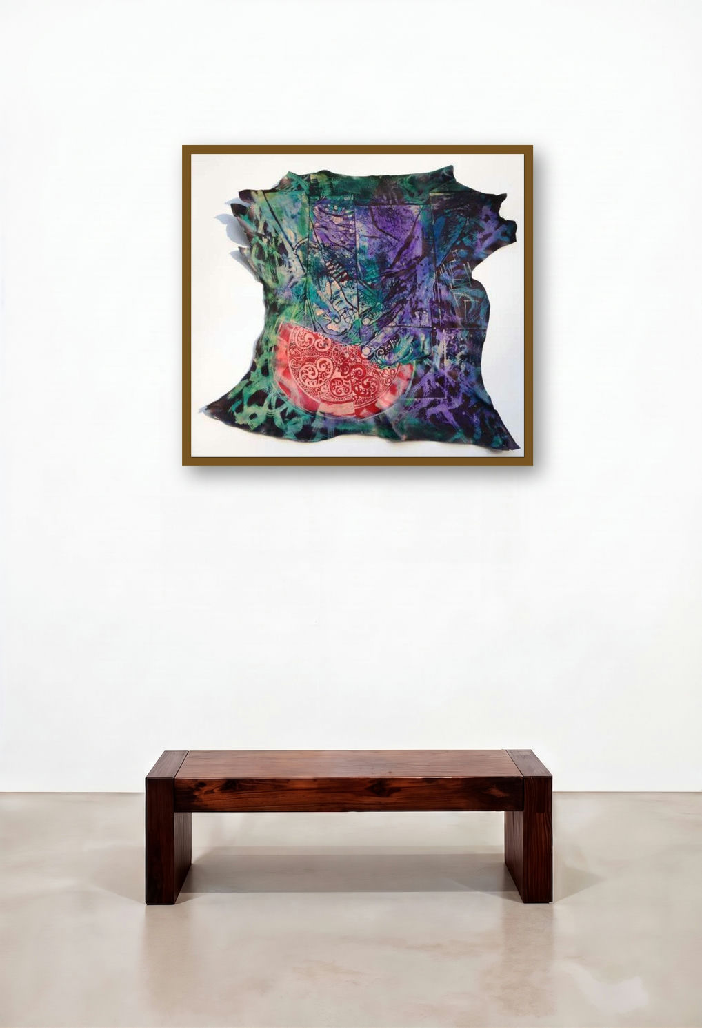 Untitled 2 (The Dance of Creation) by artist Rajdeep Das displayed in a Eclectic Foyer