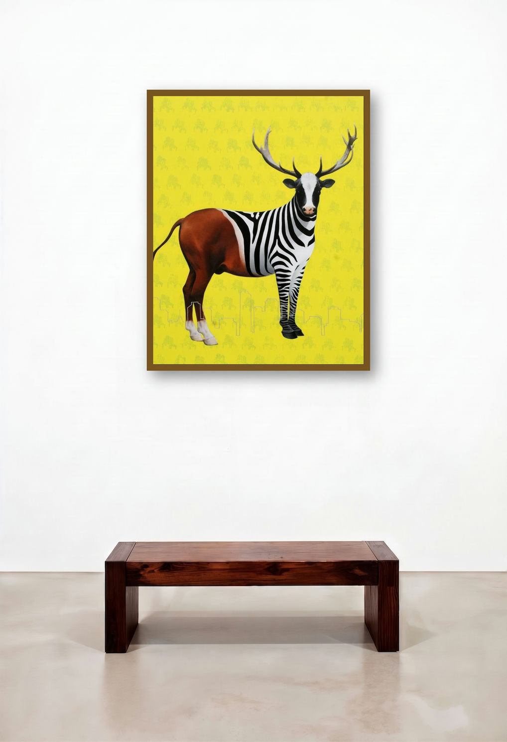 Untitled 2 (Hybrid Creature) by artist Amit Kumar displayed in a Designer Reception Area