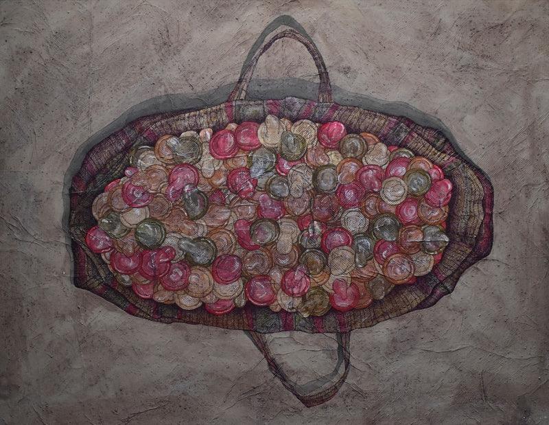 Still-life mixed media painting titled 'Untitled 2', 24x30 inches, by artist Avijit Dutta on Canvas