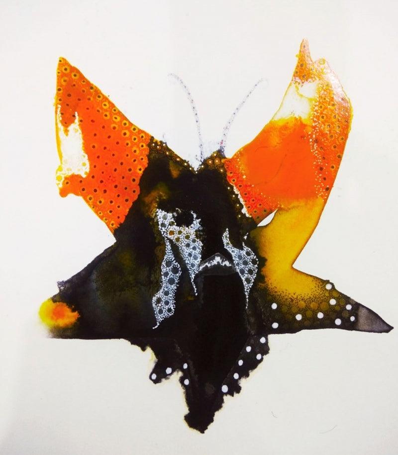 Abstract mixed media painting titled 'Untitled 2', 48x36 inches, by artist Huma Khan on Canvas