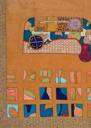 Abstract oil painting titled 'Untitled 2', 60x48 inches, by artist Sunil Ningule on Canvas