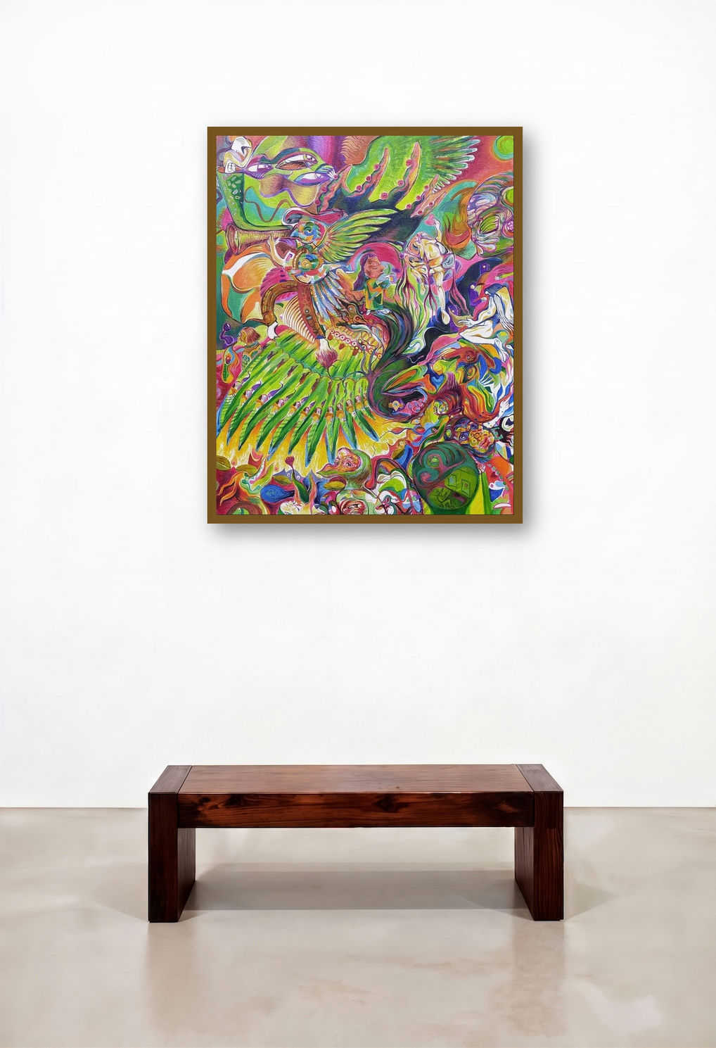 Untitled 2 (Celestial Tapestry) by artist Girinath Gopinath displayed in a Contemporary Luxury Reception Area