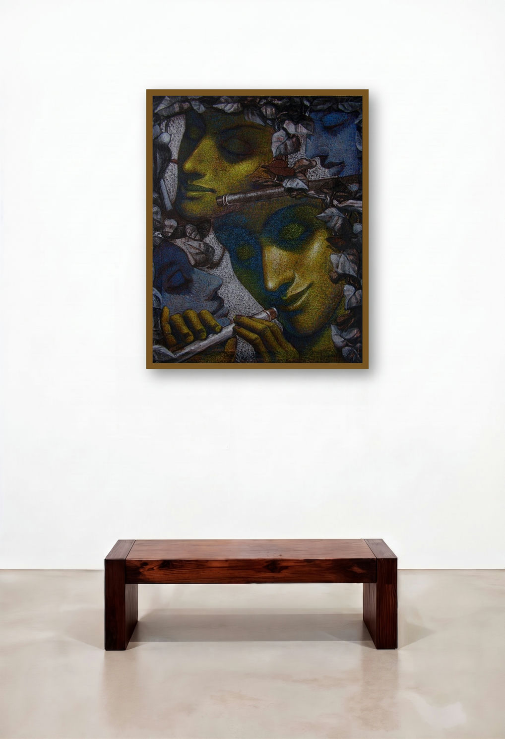 Untitled 2 (Divine Love) by artist Arya Chowdhury displayed in a Art Deco Penthouse