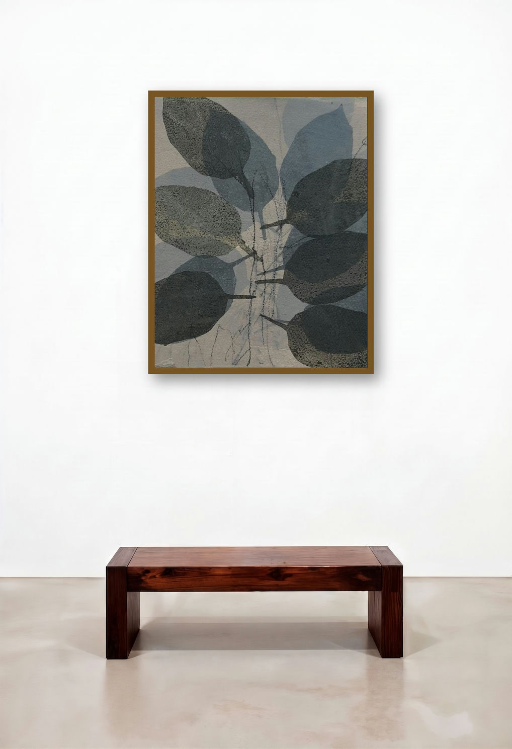Untitled 2 (Veiled Leaves) by artist Rahim Mirza displayed in a Contemporary Lounge