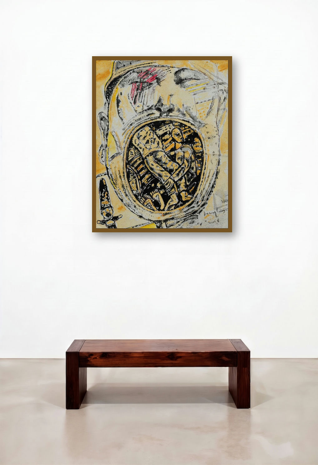 Untitled 2 by artist C Douglas displayed in a Classic Foyer