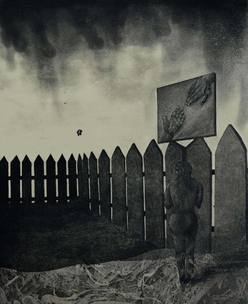 Figurative printmaking titled 'Untitled 2', 12x9 inches, by artist Durgadas Garai on Paper