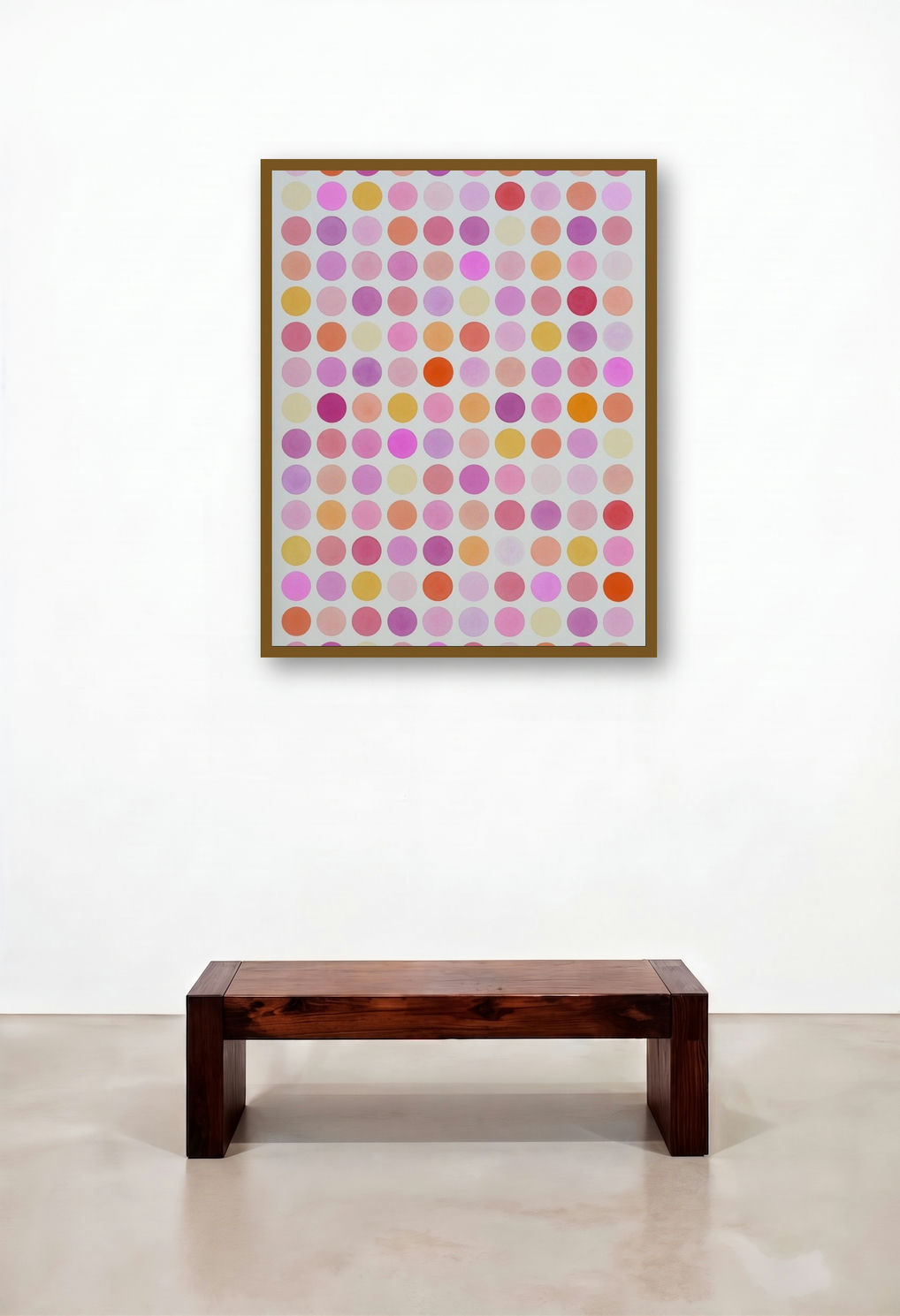 Untitled 2 (A Symphony of Color**) by artist Madan Meena displayed in a Art Deco Reception Area