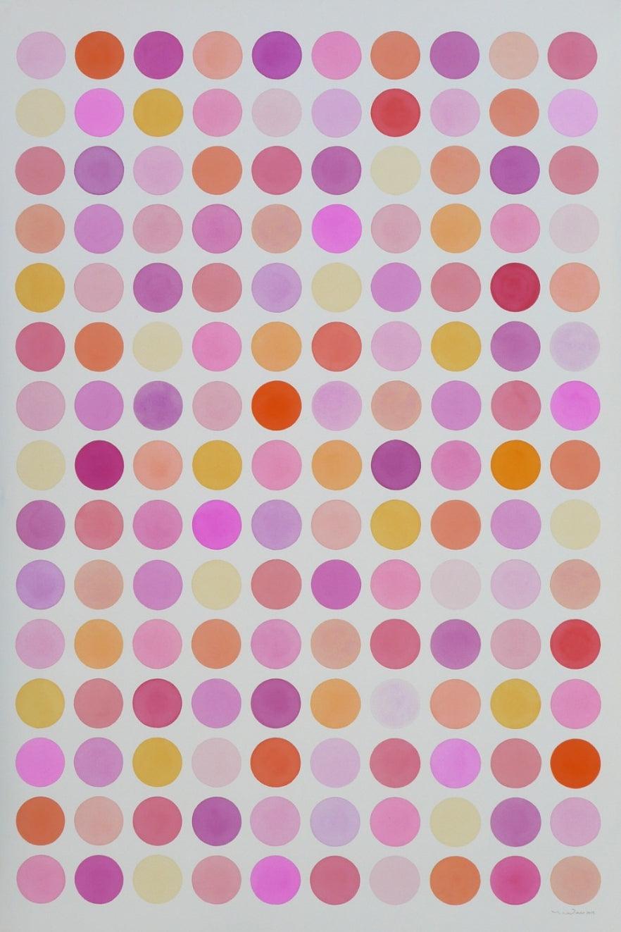 Abstract watercolor painting titled 'Untitled 2', 60x40 inches, by artist Madan Meena on Paper