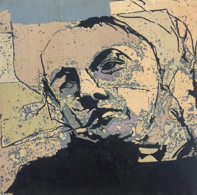 Figurative printmaking titled 'Untitled 2', 12x9 inches, by artist Manoj Jadaun on Paper