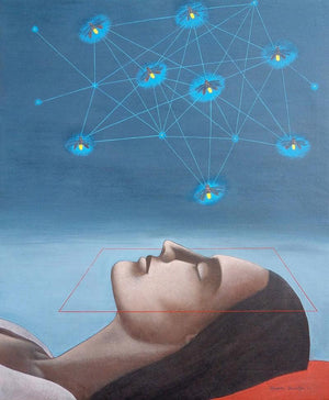 Figurative acrylic painting titled 'Untitled 2', 36x30 inches, by artist Bibhas Baidya on Canvas