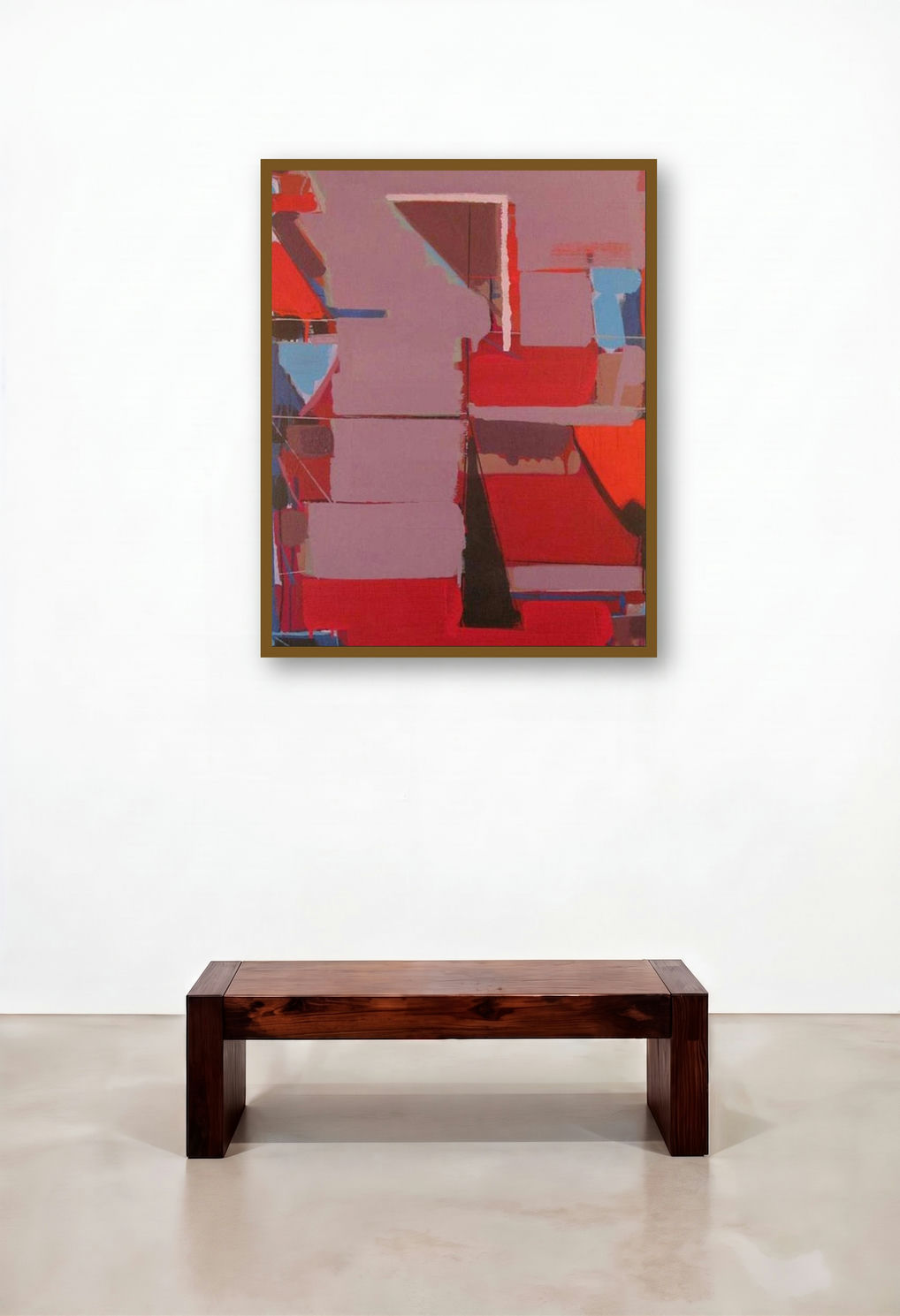 Untitled 2 (Urban Rhythms) by artist Ravindra Pawar displayed in a Minimalist Dining Room