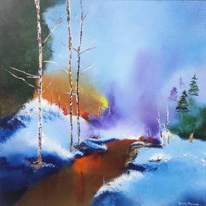 Nature acrylic painting titled 'Untitled 2', 24x24 inches, by artist Sanjay Dhawale on Canvas