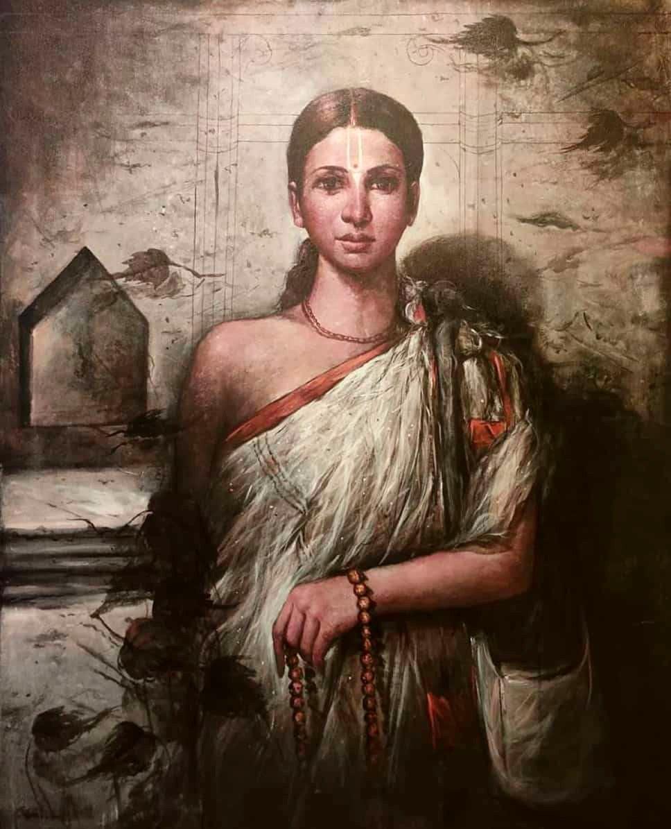 Figurative acrylic painting titled 'Untitled 2', 50x40 inches, by artist Sekhar Kar on Canvas