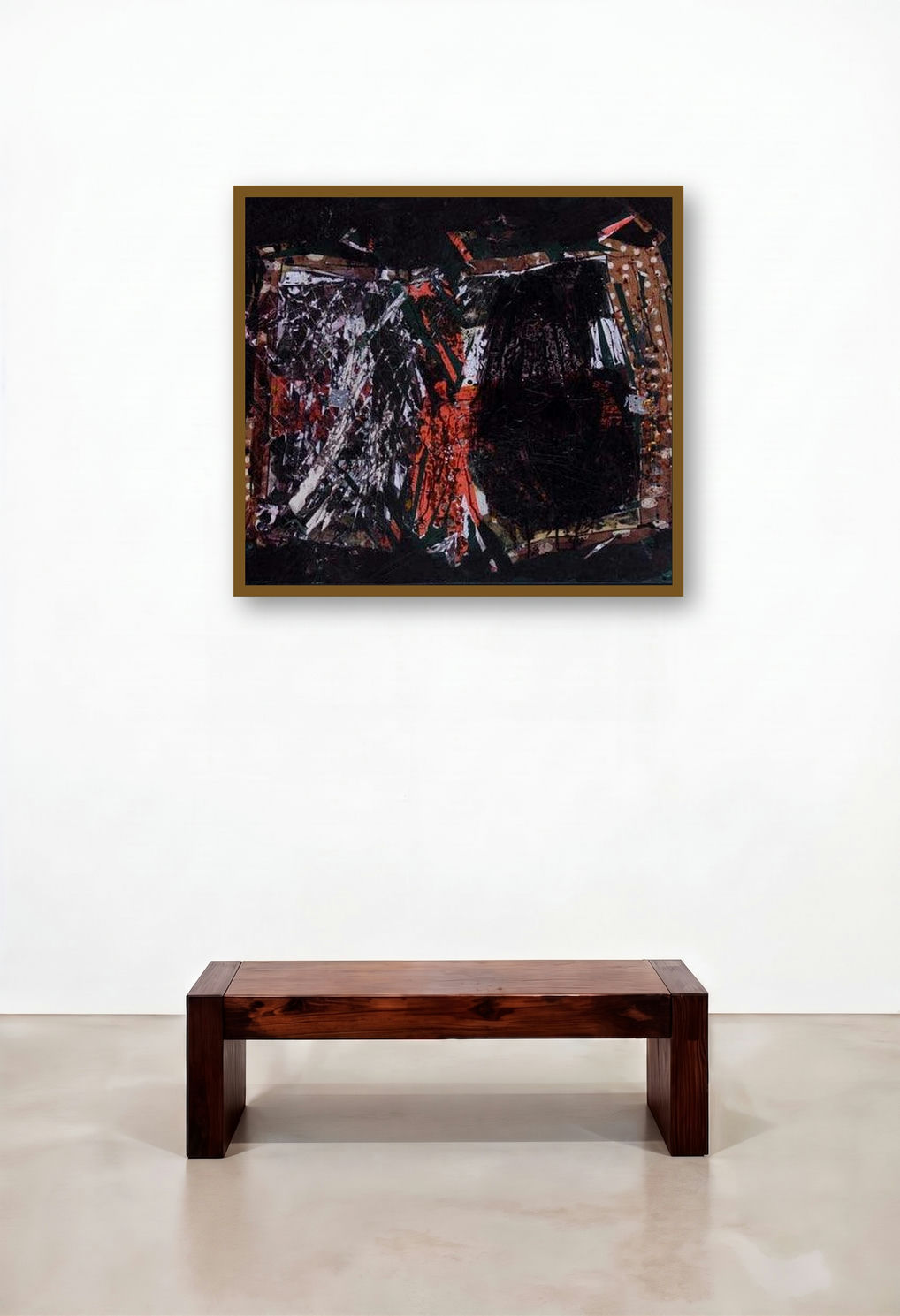 Untitled 2 (Contrasting Forces) by artist Sanjay Sawant displayed in a Contemporary Luxury Lounge