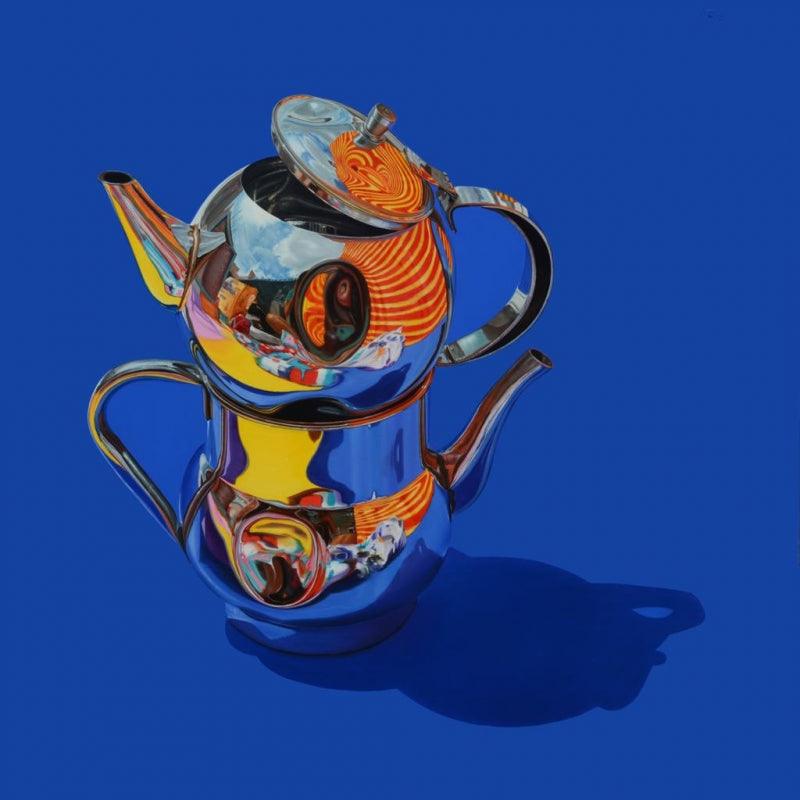 Still-life oil painting titled 'Untitled 2', 48x48 inches, by artist Anjaneyulu G on Canvas