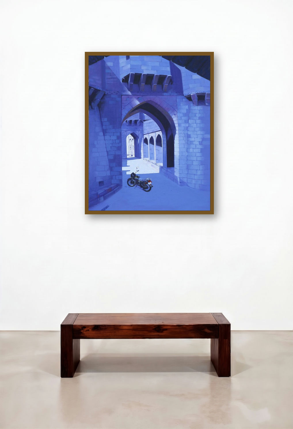 Untitled 2 (Passageway) by artist Avinash Satpute displayed in a Scandinavian Living Room
