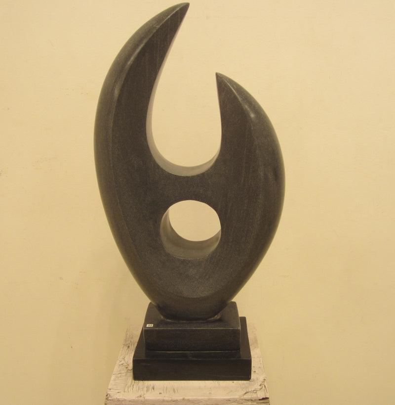 Abstract sculpture titled 'Untitled 2', 28x14x6 inches, by artist Lallan Singh on Marble