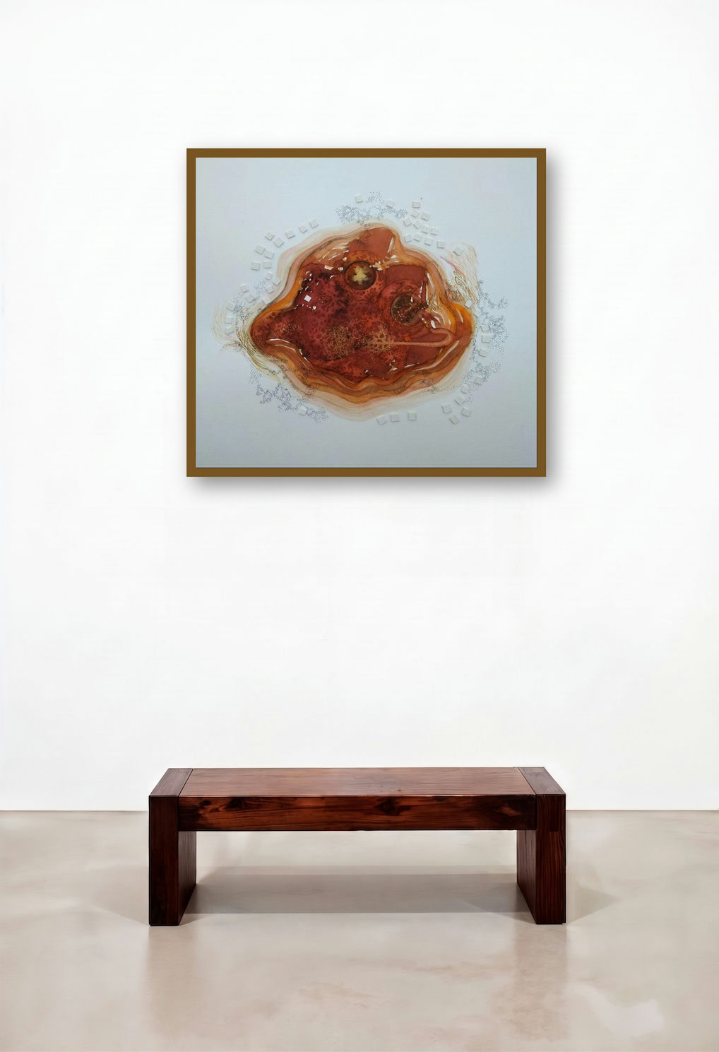 Untitled 2 (Celestial Tapestry**) by artist Jai Chouhan displayed in a Designer Dining Room