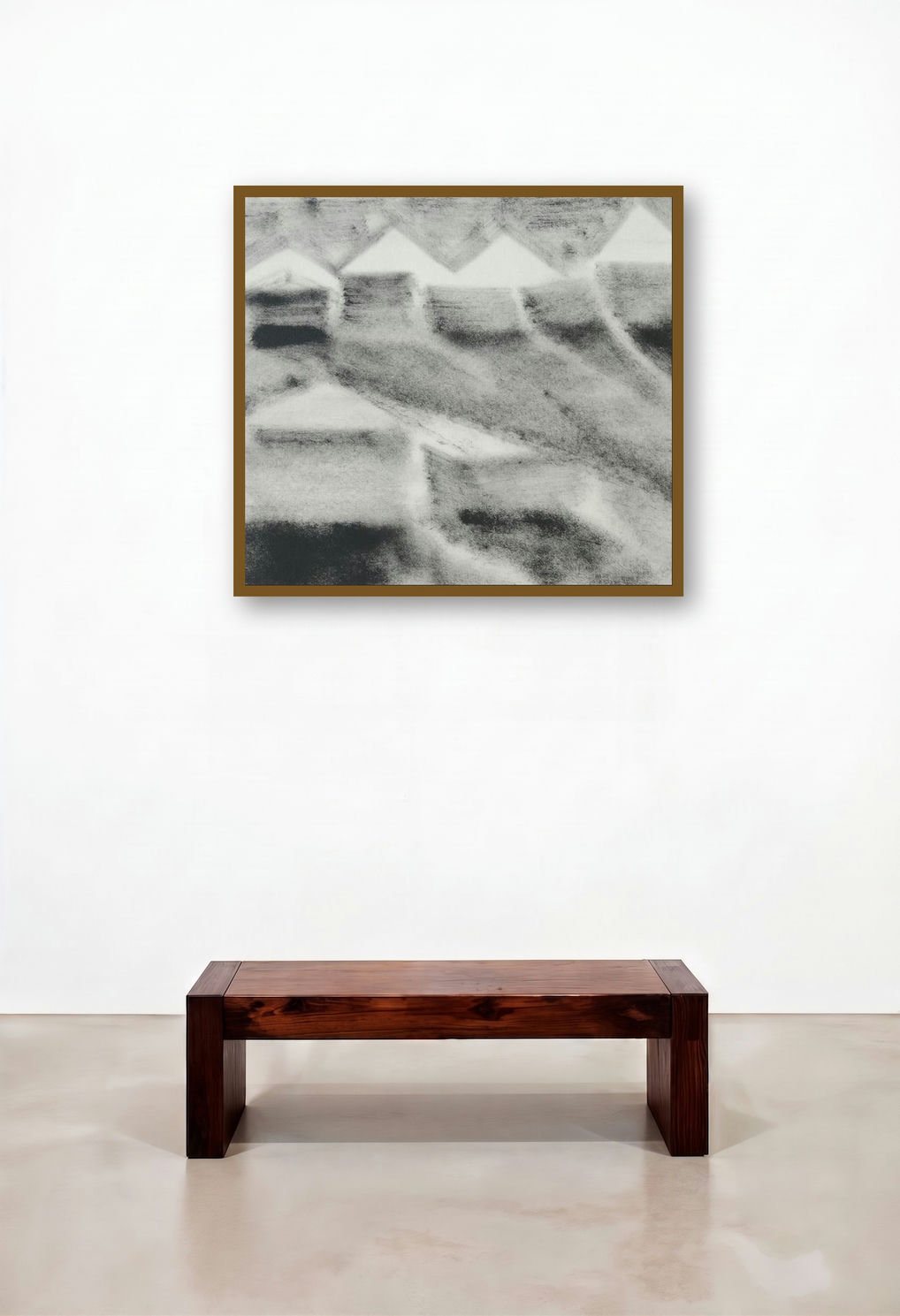 Untitled 20 (Hidden Homes) by artist Hemant Dhane displayed in a Art Deco Dining Room