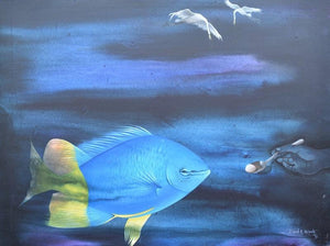 Animals acrylic painting titled 'Untitled 20', 36x48 inches, by artist Bikash Mohanta on Canvas