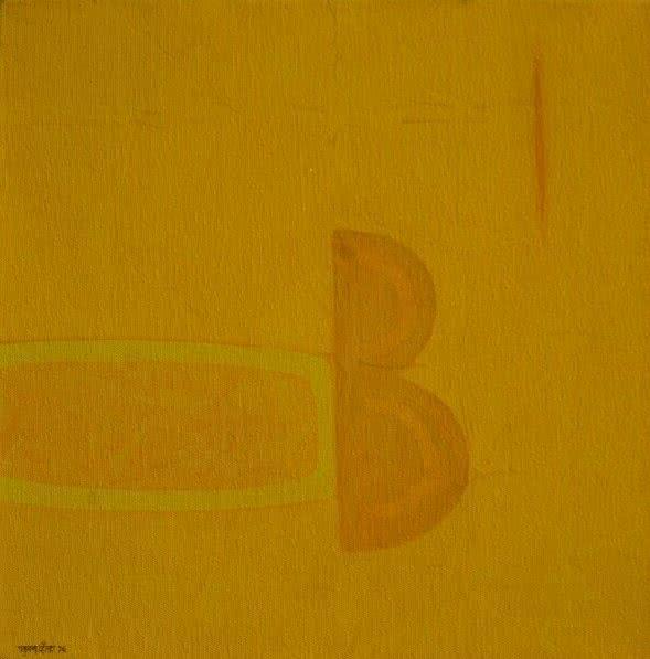 Abstract acrylic painting titled 'Untitled 20', 12x12 inches, by artist Bhushan Vaidhya on canvas