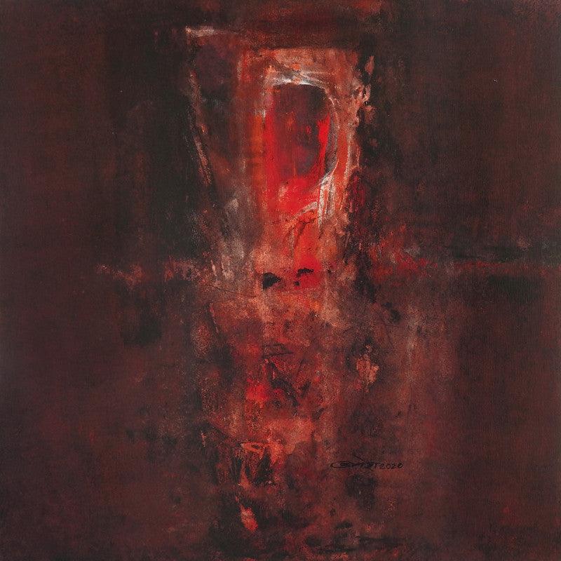 Abstract acrylic painting titled 'Untitled 20', 18x18 inches, by artist Umesh Patil on Canvas