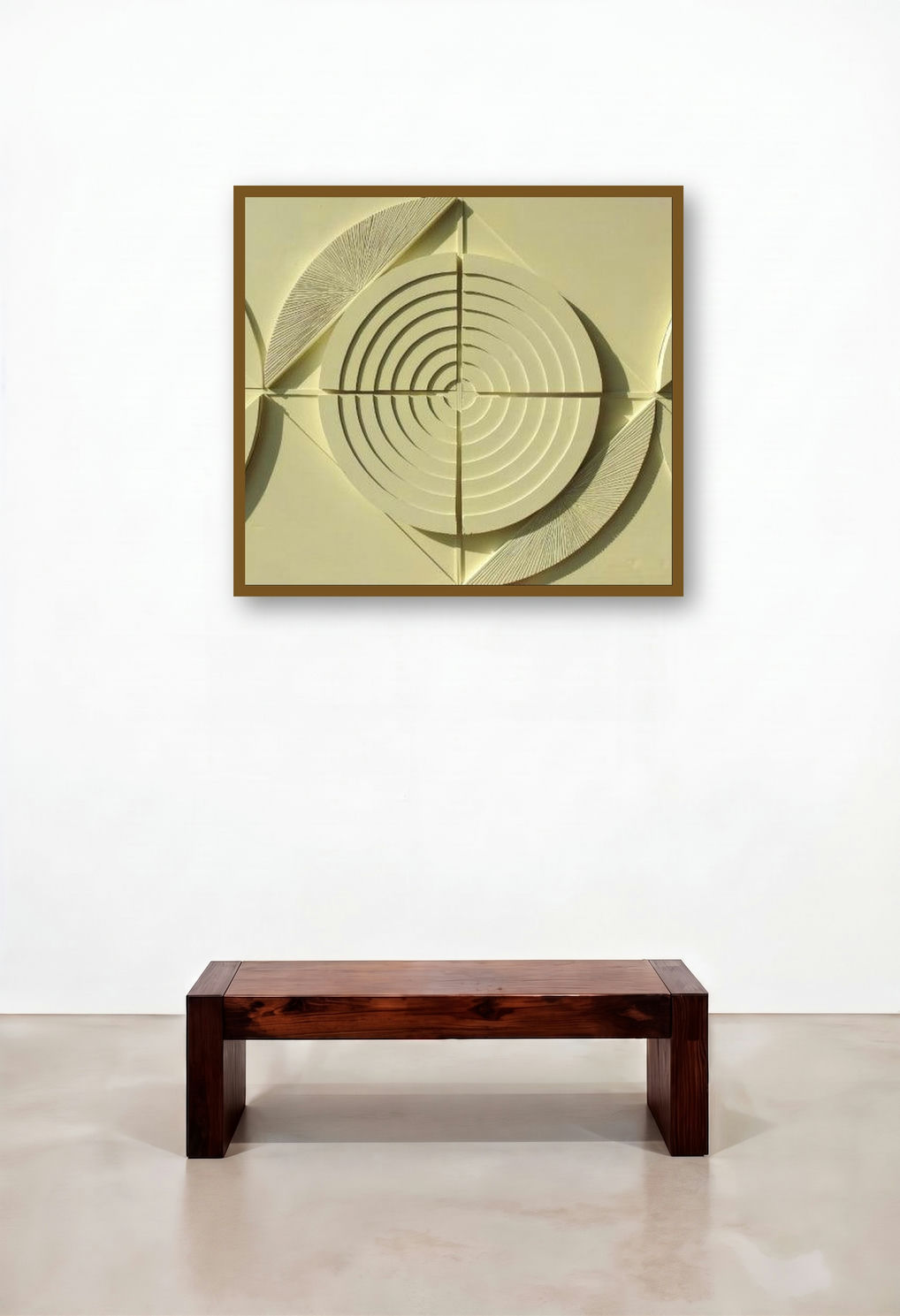 Untitled 204 (Intersecting Forms) by artist Sandesh Khule displayed in a Contemporary Living Room