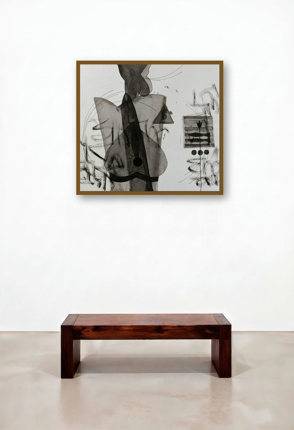 Untitled 205 (Cosmic Dance) by artist Narendra Jatav displayed in a Coastal Hotel Lobby