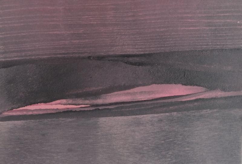 Abstract acrylic painting titled 'Untitled 21', 5x7 inches, by artist Hemant Dhane on Mountboard