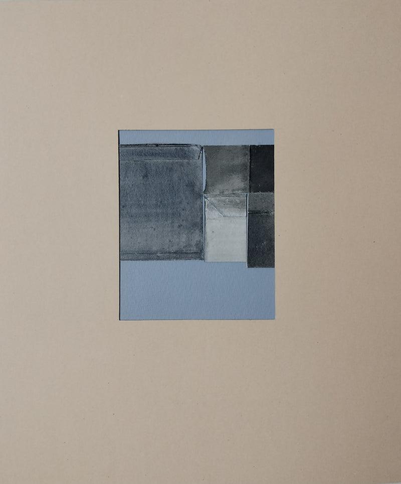 Abstract mixed media painting titled 'Untitled 21', 14x12 inches, by artist Rohit Bhanushali on Paper