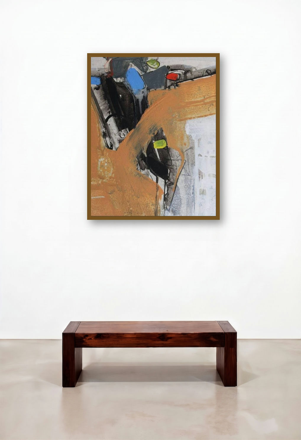 Untitled 21 (Untitled) by artist Yuvraj Devkar displayed in a Mid-Century Modern Hallway