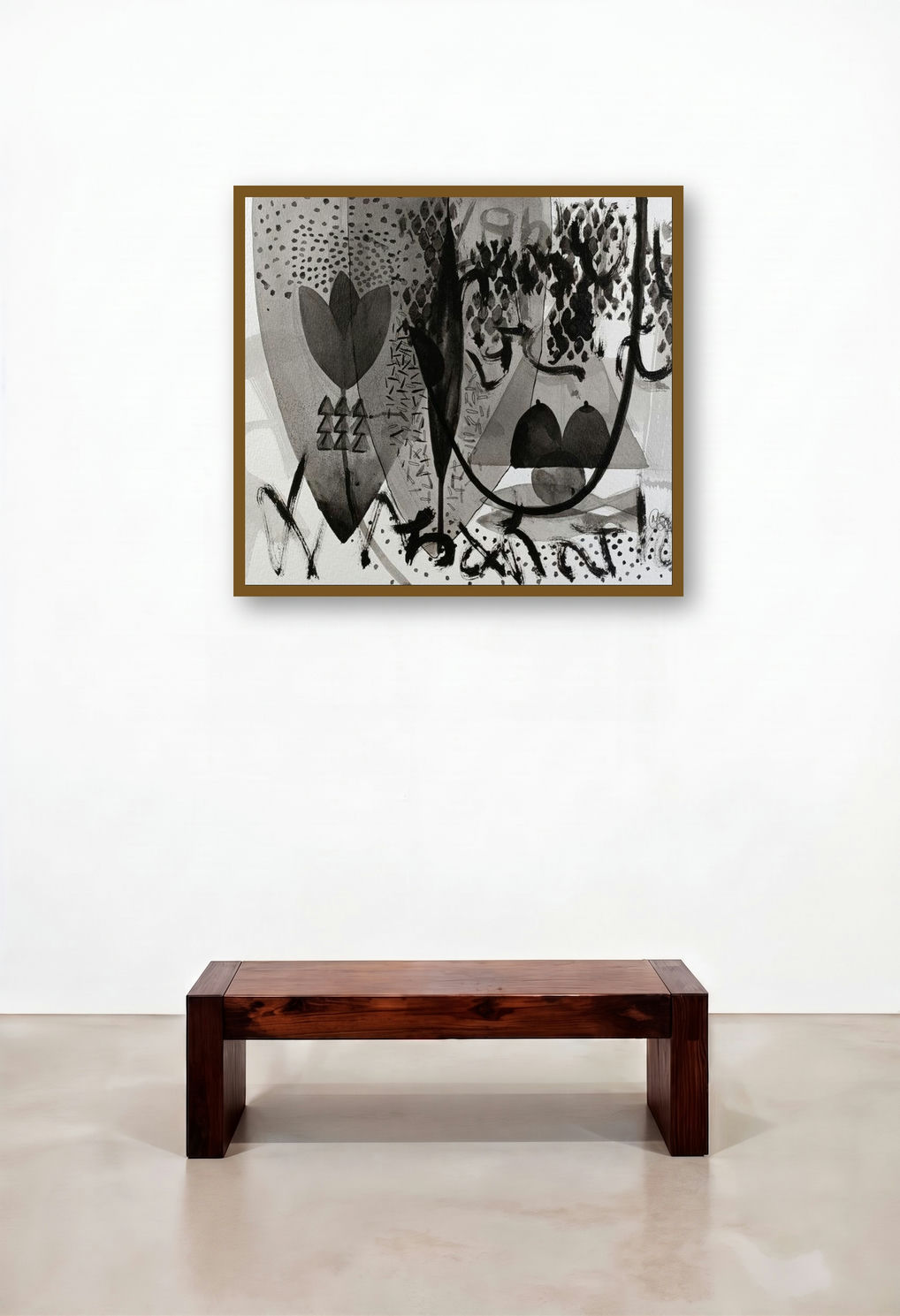 Untitled 212 (Cosmic Tapestry) by artist Narendra Jatav displayed in a Art Deco Foyer