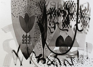 Abstract acrylic painting titled 'Untitled 212', 8x11 inches, by artist Narendra Jatav on Paper