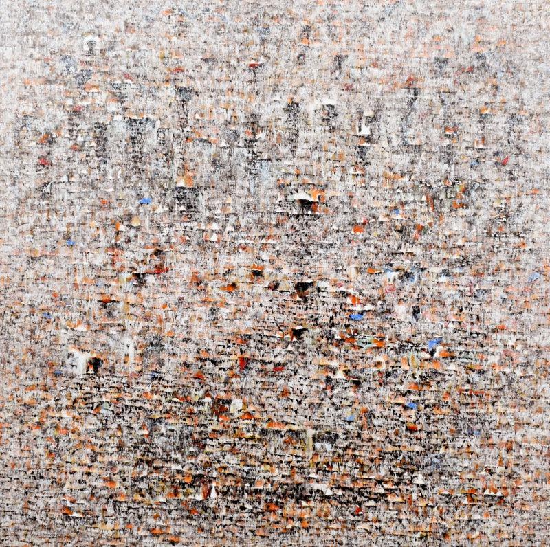 Abstract acrylic painting titled 'Untitled 213', 48x48 inches, by artist Anand Dabli on Canvas