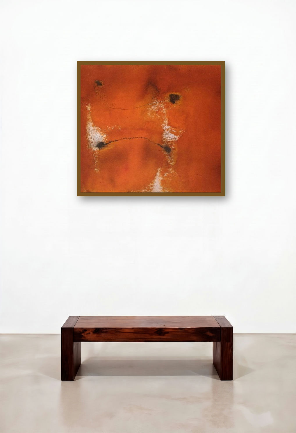 Untitled 22 (Fiery Embrace) by artist Hemant Dhane displayed in a Contemporary Luxury Study