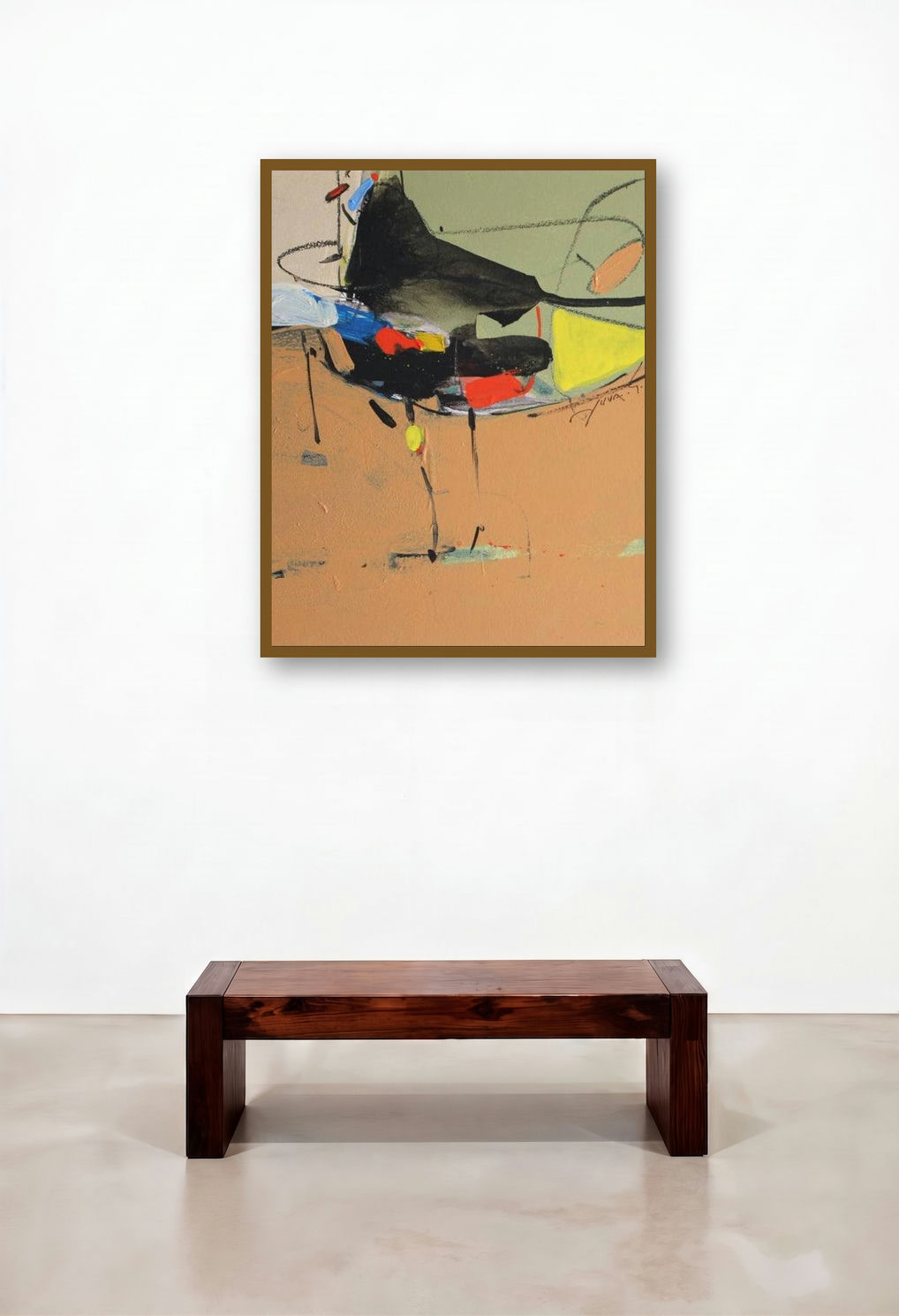 Untitled 22 (Untitled) by artist Yuvraj Devkar displayed in a Transitional Library