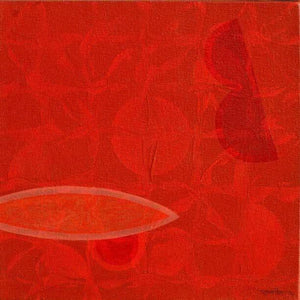 Abstract acrylic painting titled 'Untitled 22', 12x12 inches, by artist Bhushan Vaidhya on canvas