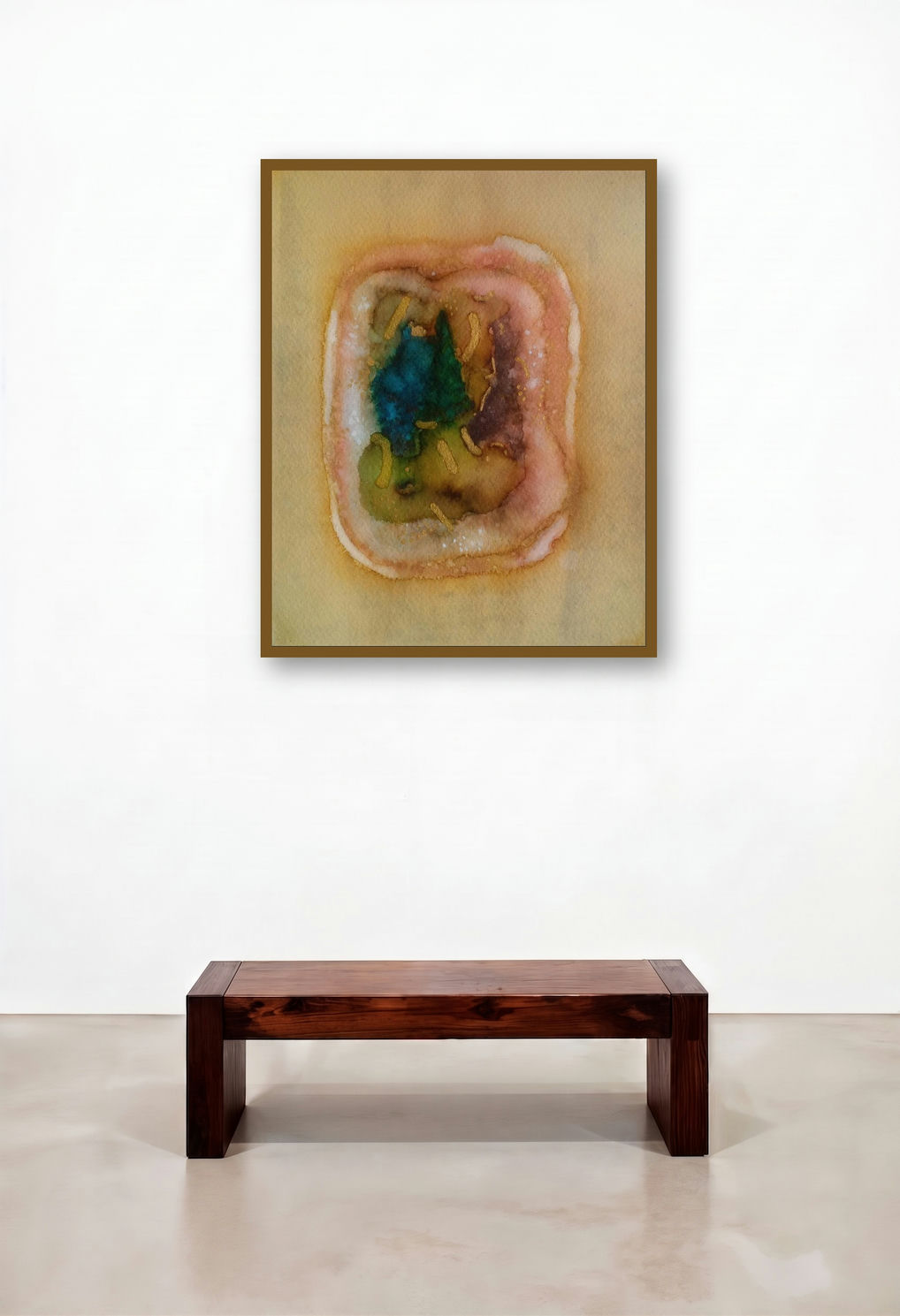 Untitled 22 (Cosmic Seed) by artist Jai Chouhan displayed in a Minimalist Foyer