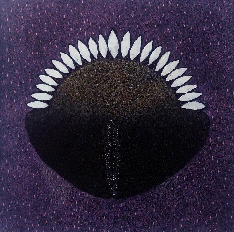 Erotic mixed media titled 'Untitled 22', 36x36 inches, by artist Sandeep Ghule on Paper