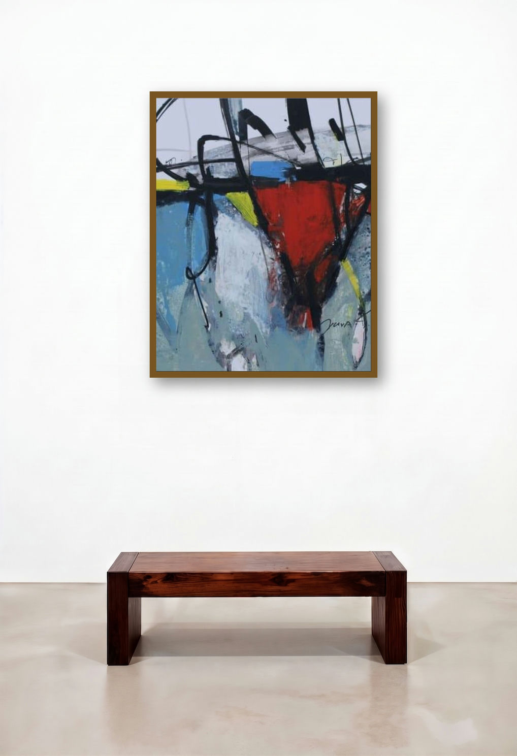 Untitled 23 (Untitled) by artist Yuvraj Devkar displayed in a Elegant Home Office