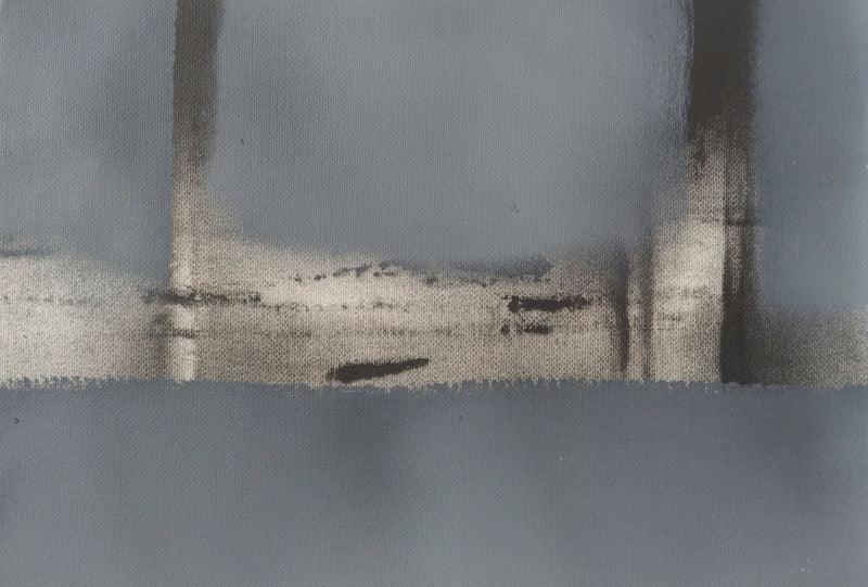 Abstract acrylic painting titled 'Untitled 23', 6x8 inches, by artist Hemant Dhane on Paper