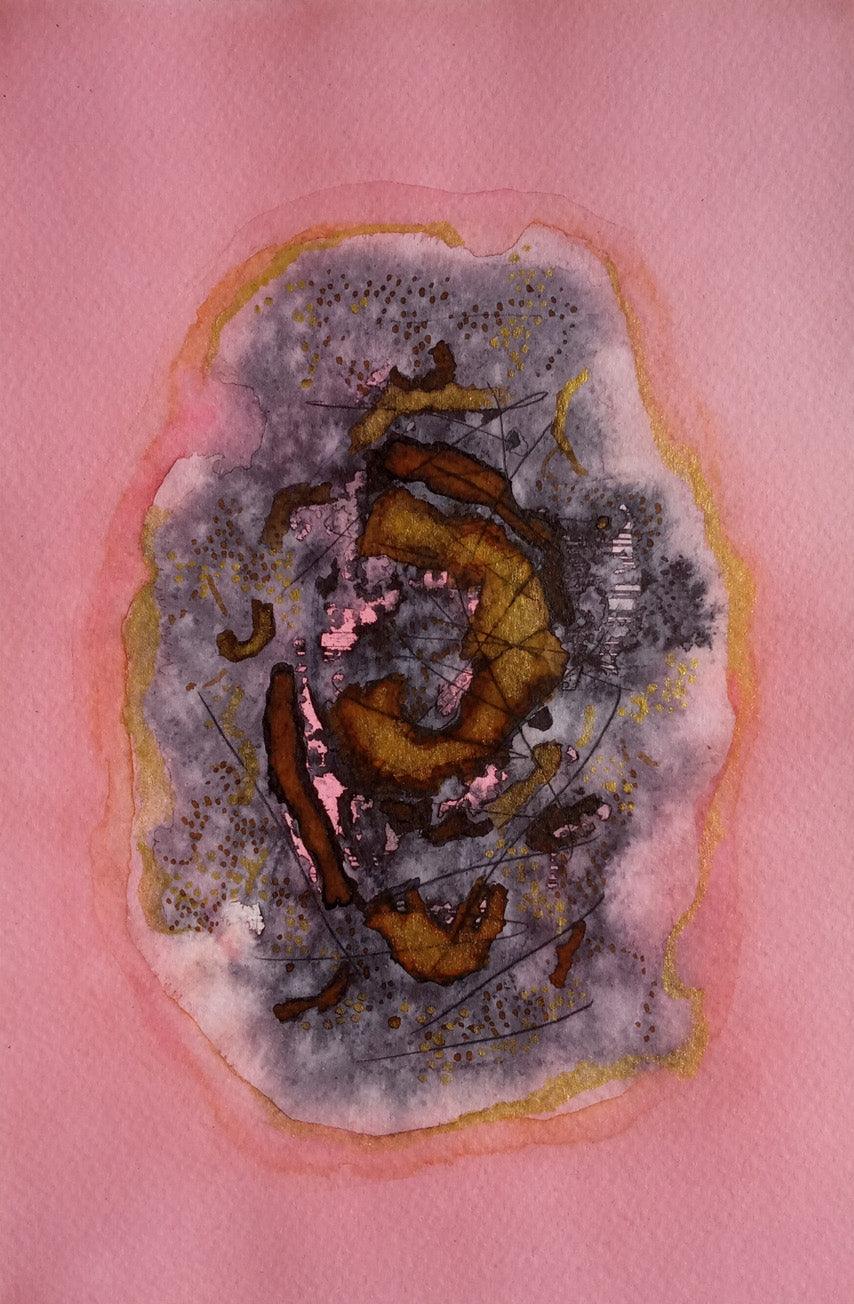 contemporary watercolor painting titled 'Untitled 23', 10x6 inches, by artist Jai Chouhan on Paper