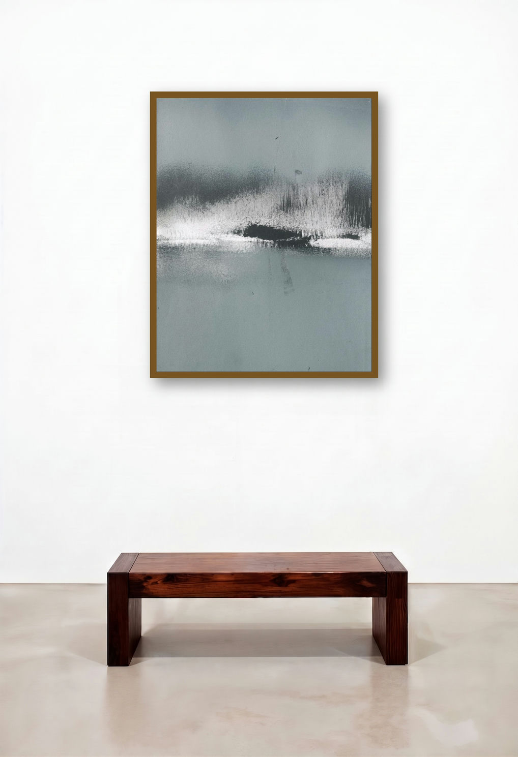 Untitled 24 (Silent Serenity) by artist Hemant Dhane displayed in a Industrial Hotel Suite