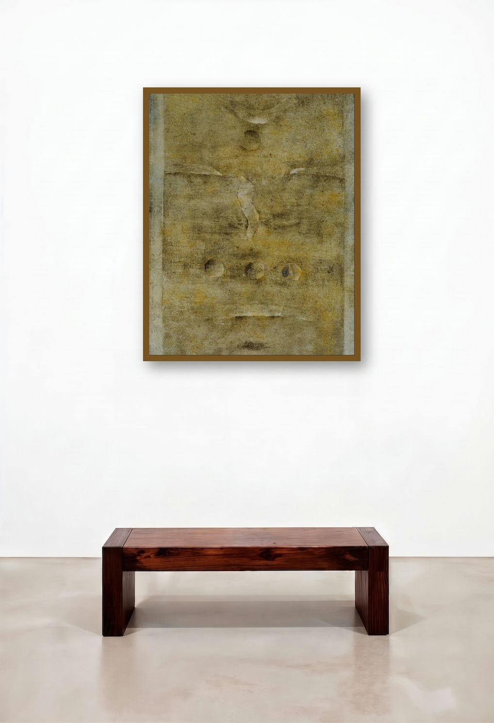 Untitled 24 (Ethereal Forms) by artist Ramesh Thorat displayed in a Boutique Hotel Style Living Room