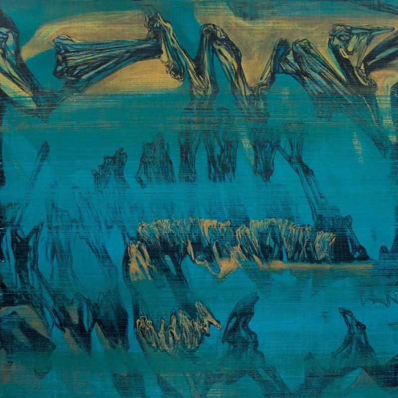 Abstract acrylic painting titled 'Untitled 24', 48x48 inches, by artist Chandan Bhowmick on Canvas