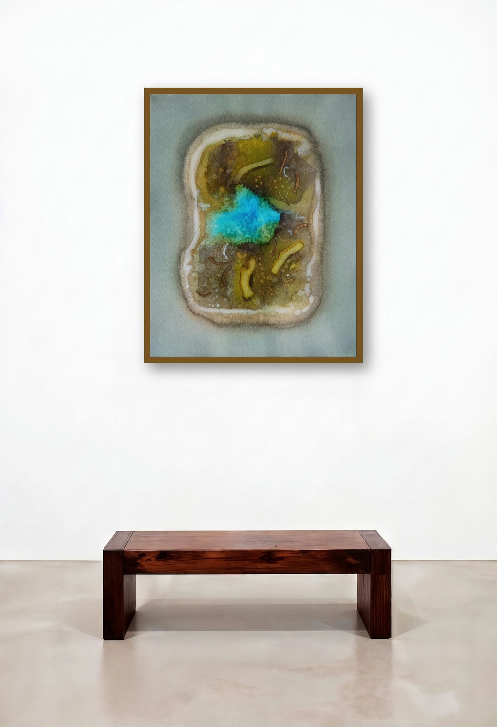 Untitled 24 (Cosmic Seed) by artist Jai Chouhan displayed in a Luxury Family Room