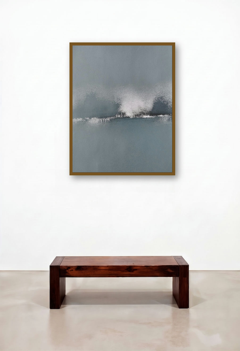 Untitled 25 (Coastal Fog) by artist Hemant Dhane displayed in a Transitional Executive Office