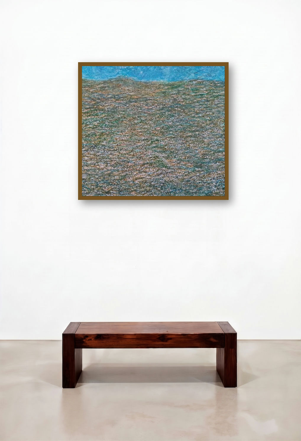 Untitled 25 (Distant Horizons) by artist Makarand Rane displayed in a Elegant Penthouse