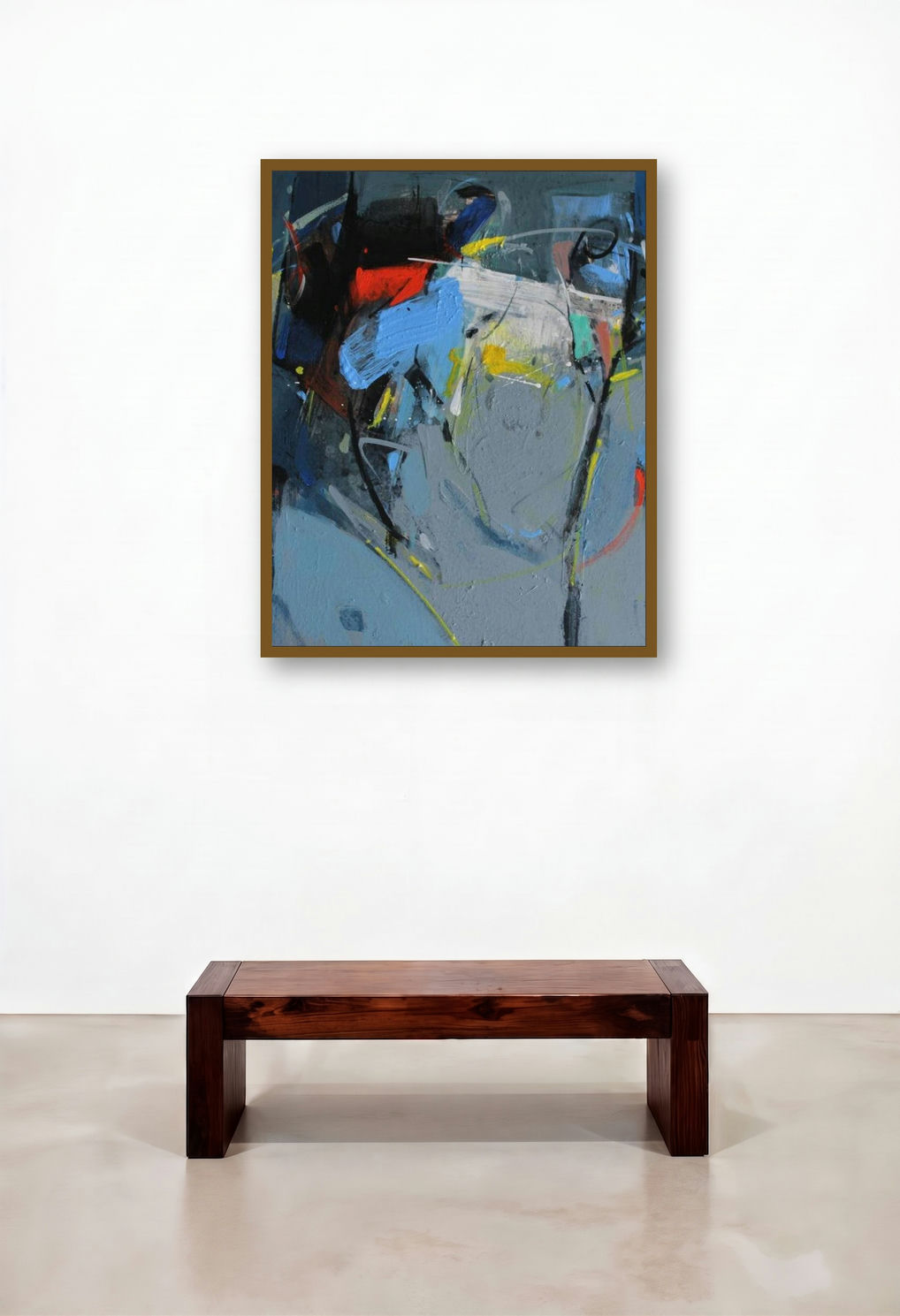 Untitled 27 (Untitled) by artist Yuvraj Devkar displayed in a Minimalist Hallway